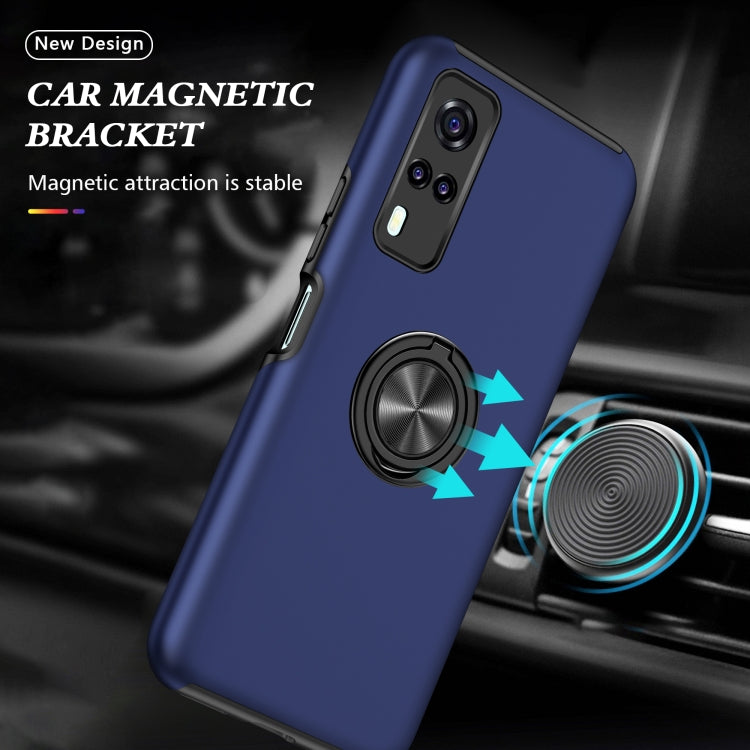 For vivo Y31 PC + TPU Shockproof Magnetic Protective Case with Invisible Ring Holder