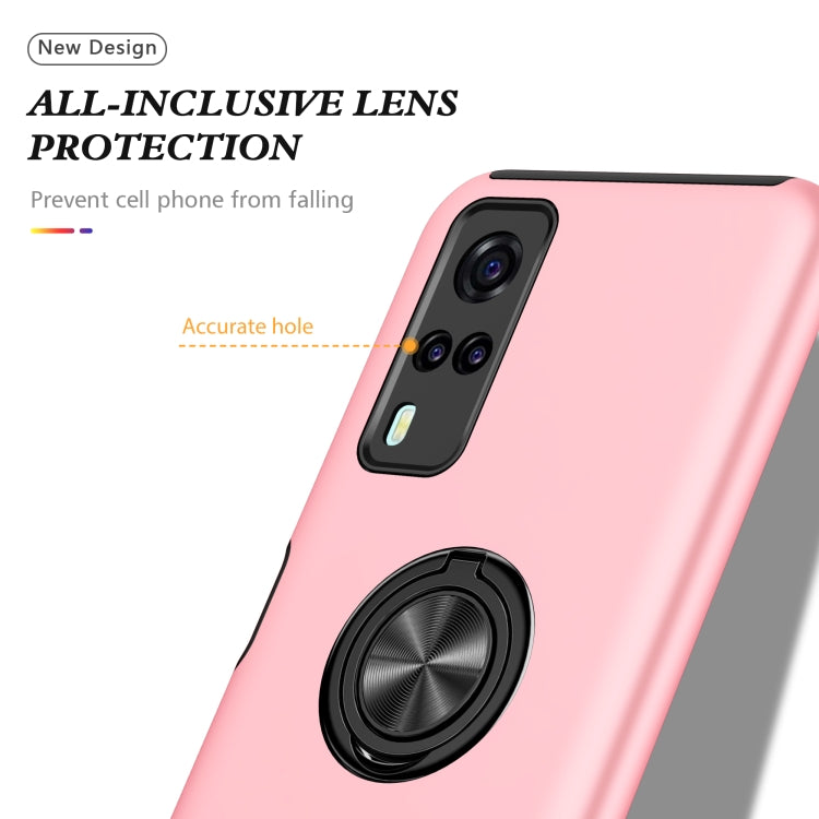 For vivo Y31 PC + TPU Shockproof Magnetic Protective Case with Invisible Ring Holder