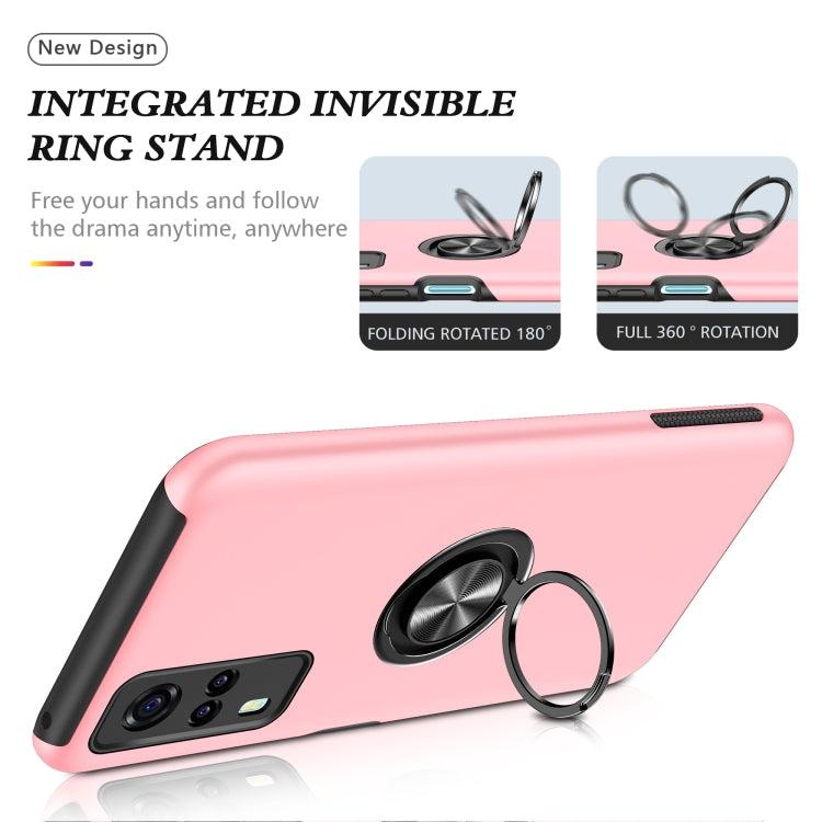 For vivo Y31 PC + TPU Shockproof Magnetic Protective Case with Invisible Ring Holder