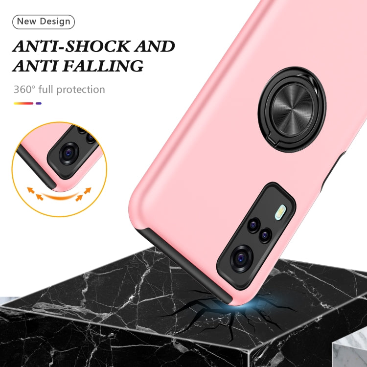For vivo Y31 PC + TPU Shockproof Magnetic Protective Case with Invisible Ring Holder