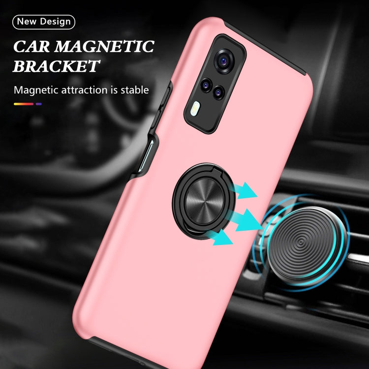 For vivo Y31 PC + TPU Shockproof Magnetic Protective Case with Invisible Ring Holder