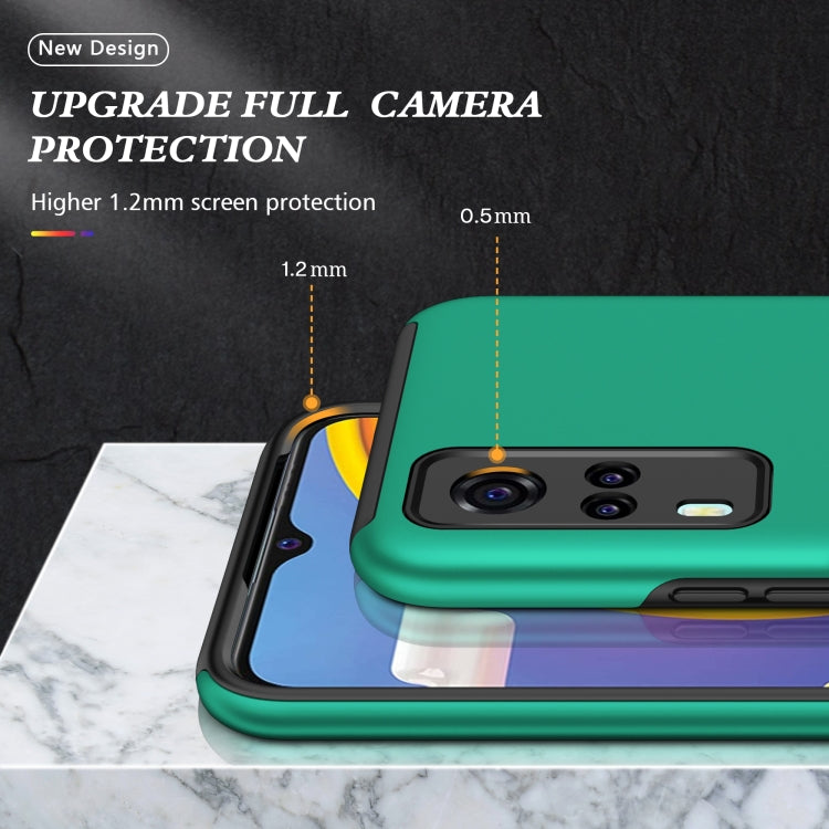 For vivo Y31 PC + TPU Shockproof Magnetic Protective Case with Invisible Ring Holder