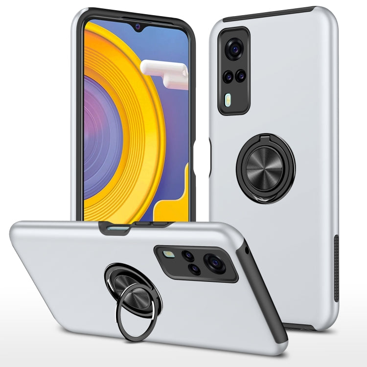For vivo Y31 PC + TPU Shockproof Magnetic Protective Case with Invisible Ring Holder