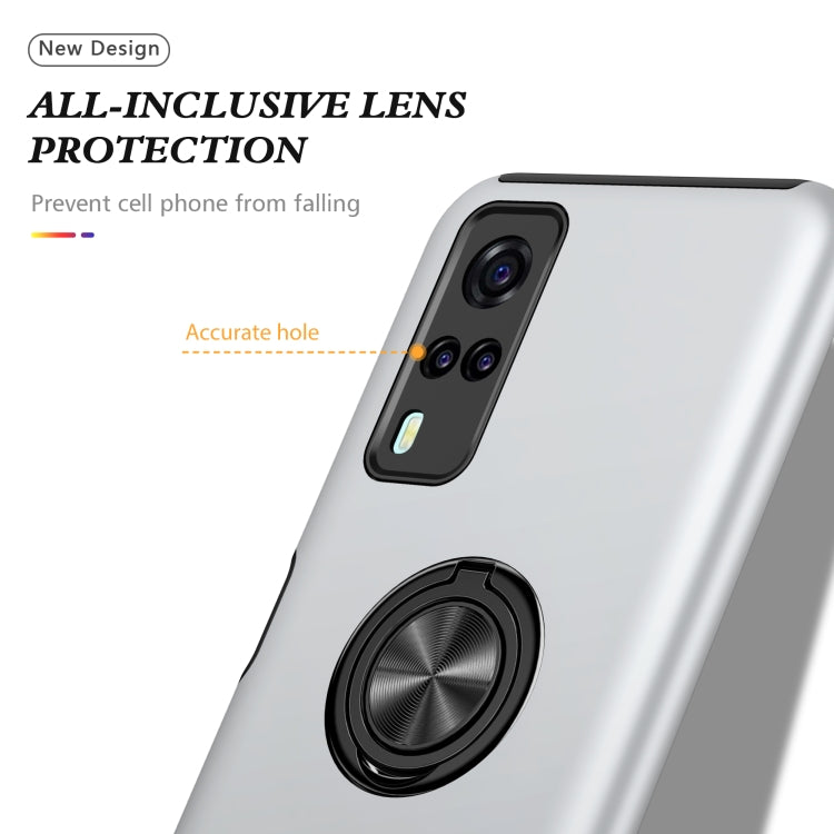 For vivo Y31 PC + TPU Shockproof Magnetic Protective Case with Invisible Ring Holder