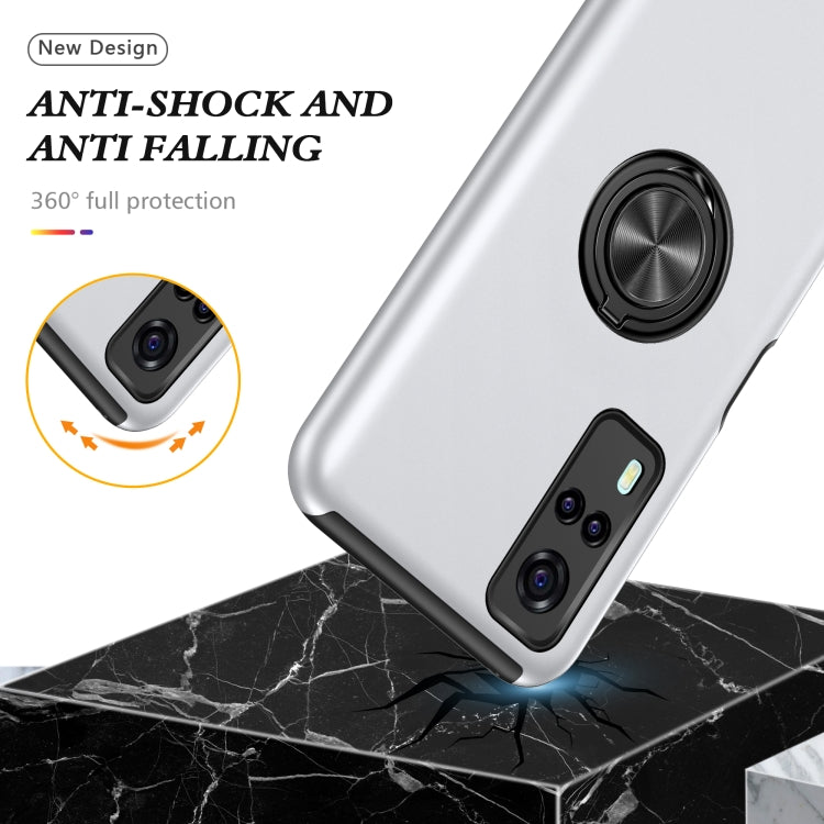 For vivo Y31 PC + TPU Shockproof Magnetic Protective Case with Invisible Ring Holder