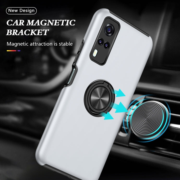 For vivo Y31 PC + TPU Shockproof Magnetic Protective Case with Invisible Ring Holder
