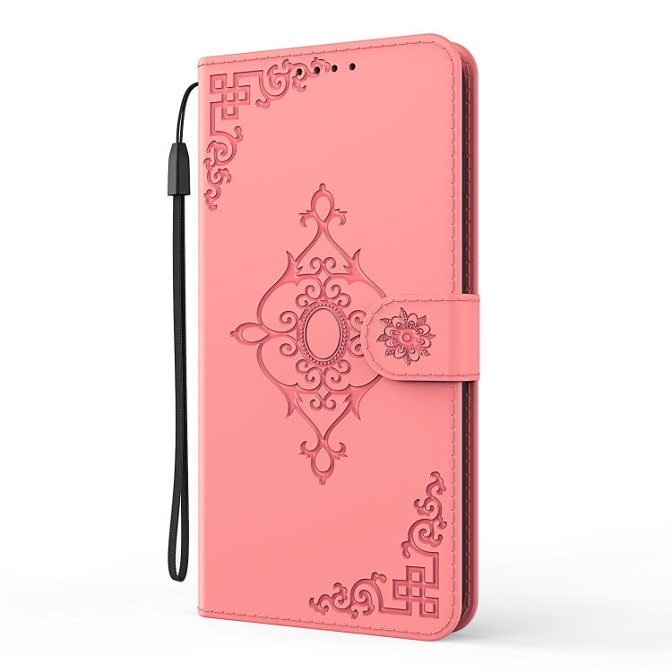 For OnePlus 8 Pro Embossed Fortune Flower Pattern Horizontal Flip Leather Case with Holder & Card Slot & Wallet & Lanyard