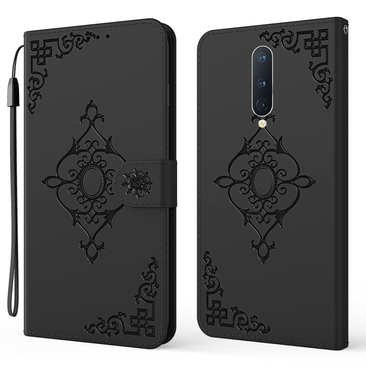 For OnePlus 8 Pro Embossed Fortune Flower Pattern Horizontal Flip Leather Case with Holder & Card Slot & Wallet & Lanyard