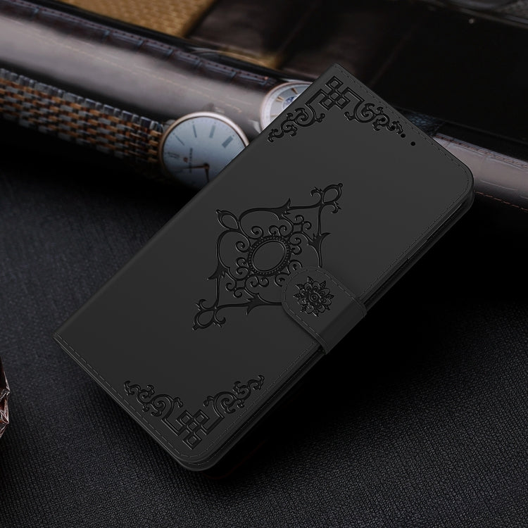 For OnePlus 8 Pro Embossed Fortune Flower Pattern Horizontal Flip Leather Case with Holder & Card Slot & Wallet & Lanyard