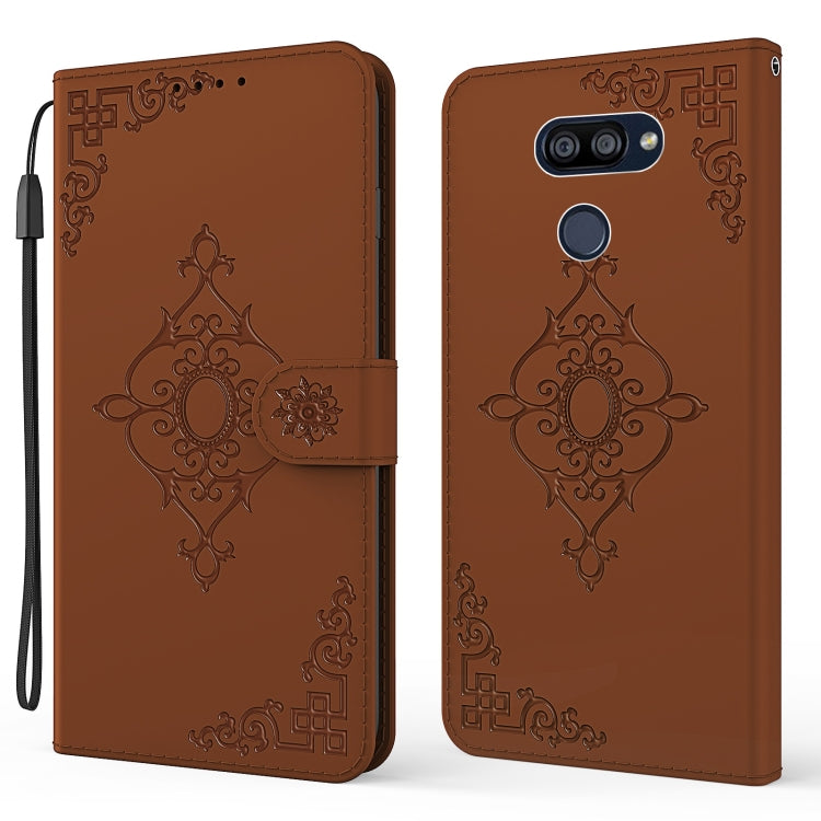 For LG K40S Embossed Fortune Flower Pattern Horizontal Flip Leather Case with Holder & Card Slot & Wallet & Lanyard