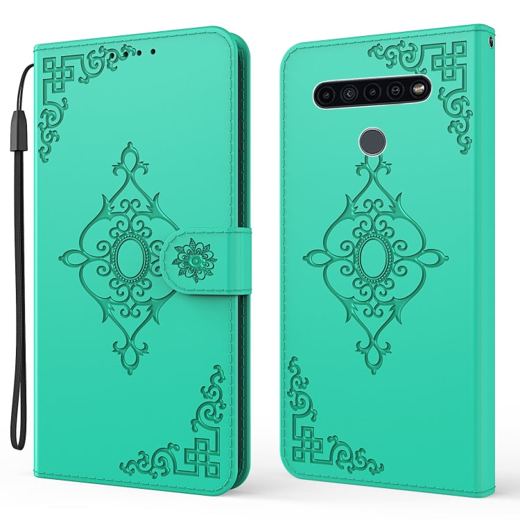 For LG K41S / K51S Embossed Fortune Flower Pattern Horizontal Flip Leather Case with Holder & Card Slot & Wallet & Lanyard