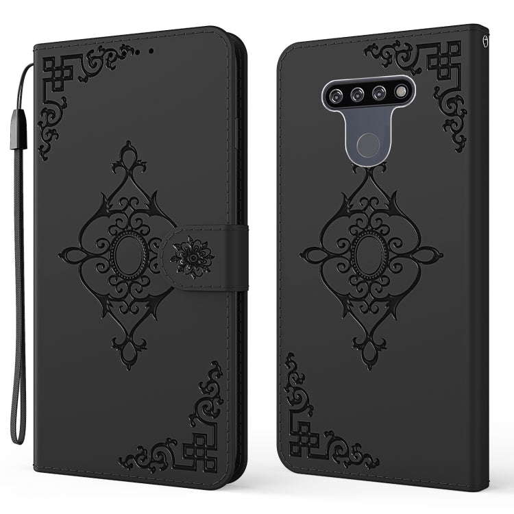 For LG K51 Embossed Fortune Flower Pattern Horizontal Flip Leather Case with Holder & Card Slot & Wallet & Lanyard