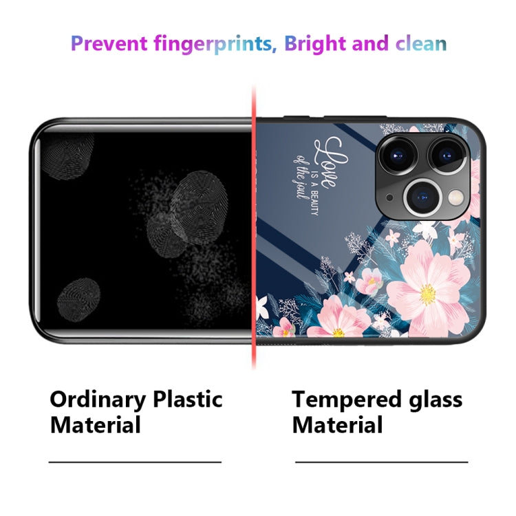 For iPhone 11 Pro Max Colorful Painted Glass Case