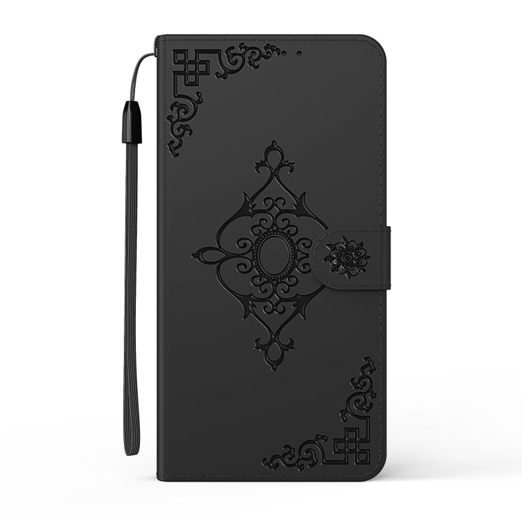 For Samsung Galaxy A50 Embossed Fortune Flower Pattern Horizontal Flip Leather Case with Holder & Card Slot & Wallet & Lanyard