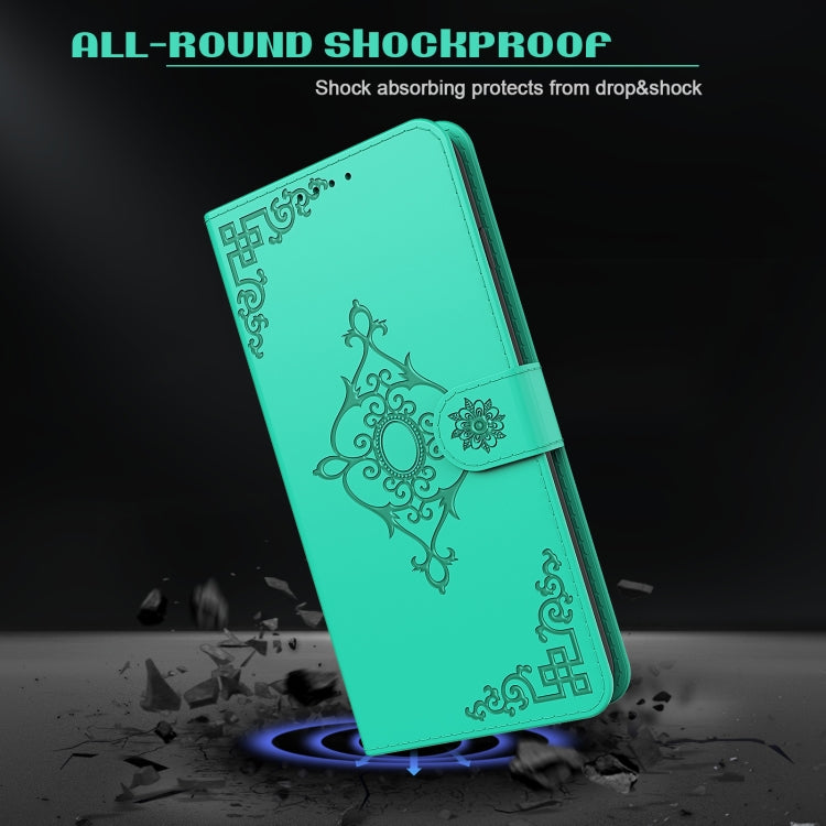 For Samsung Galaxy A50 Embossed Fortune Flower Pattern Horizontal Flip Leather Case with Holder & Card Slot & Wallet & Lanyard