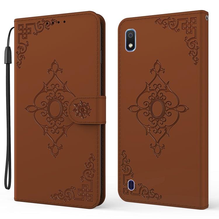 For Samsung Galaxy A10 / M10 Embossed Fortune Flower Pattern Horizontal Flip Leather Case with Holder & Card Slot & Wallet & Lanyard