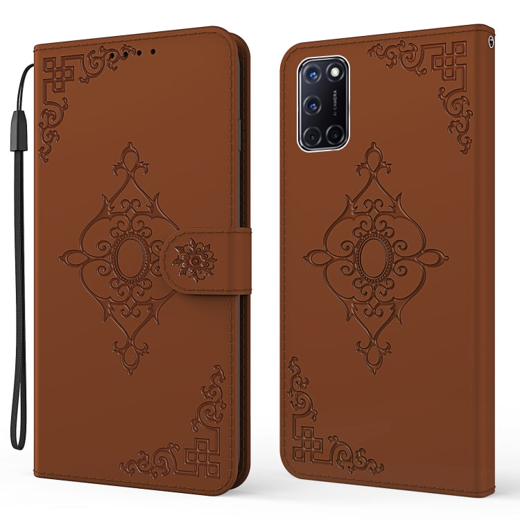 For OPPO A52 Embossed Fortune Flower Pattern Horizontal Flip Leather Case with Holder & Card Slot & Wallet & Lanyard