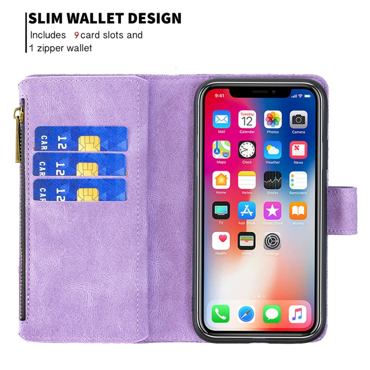 For iPhone XS Max Flying Butterfly Embossing Pattern Zipper Horizontal Flip Leather Case with Holder & Card Slots & Wallet