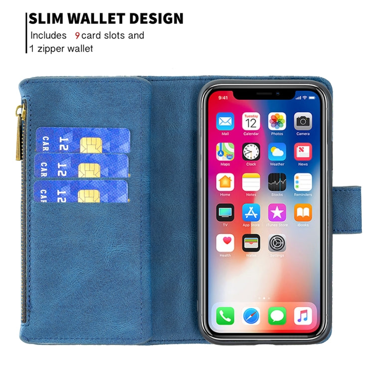 For iPhone XS Max Flying Butterfly Embossing Pattern Zipper Horizontal Flip Leather Case with Holder & Card Slots & Wallet
