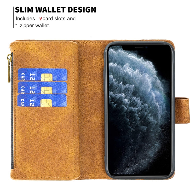 For iPhone 11 Pro Max Flying Butterfly Embossing Pattern Zipper Horizontal Flip Leather Case with Holder & Card Slots & Wallet