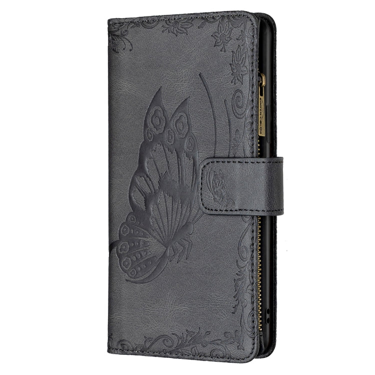 For iPhone 11 Pro Max Flying Butterfly Embossing Pattern Zipper Horizontal Flip Leather Case with Holder & Card Slots & Wallet