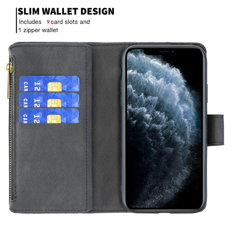 For iPhone 11 Pro Max Flying Butterfly Embossing Pattern Zipper Horizontal Flip Leather Case with Holder & Card Slots & Wallet