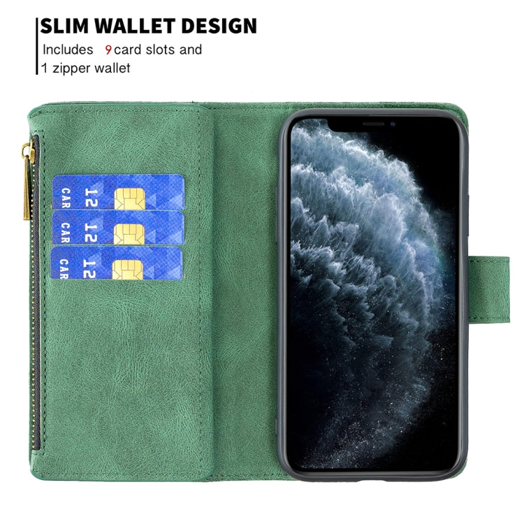 For iPhone 11 Pro Max Flying Butterfly Embossing Pattern Zipper Horizontal Flip Leather Case with Holder & Card Slots & Wallet
