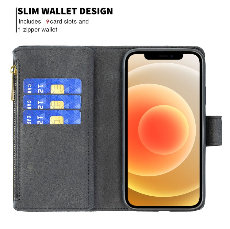 For iPhone 12 mini Flying Butterfly Embossing Pattern Zipper Horizontal Flip Leather Case with Holder & Card Slots & Wallet