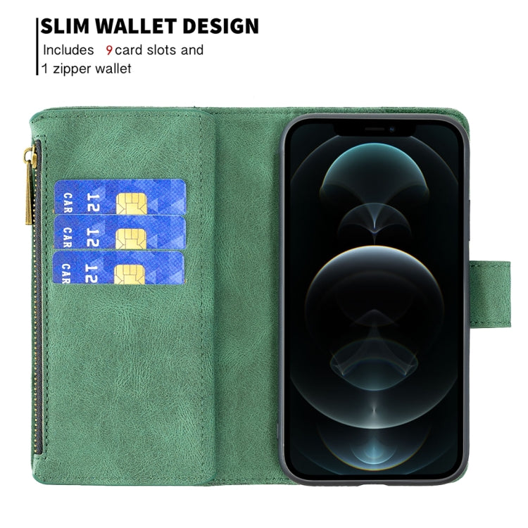 For iPhone 12 Flying Butterfly Embossing Pattern Zipper Horizontal Flip Leather Case with Holder & Card Slots & Wallet
