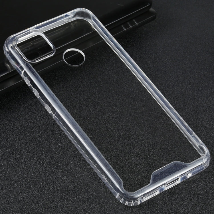 For Xiaomi Redmi 9C Four-corner Shockproof Transparent TPU + PC Protective Case