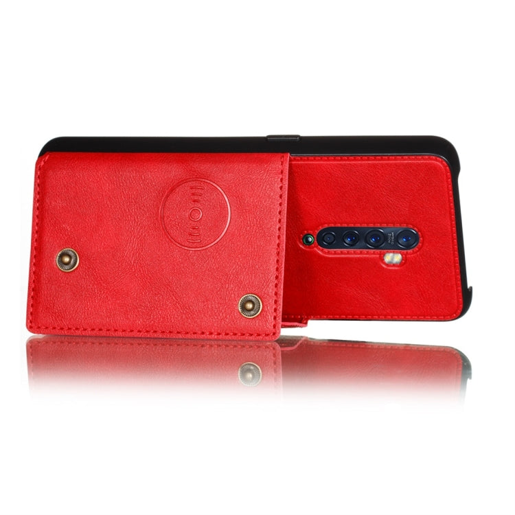 For OPPO Reno2 Shockproof Magnetic PU + TPU Protective Case with Card Slots