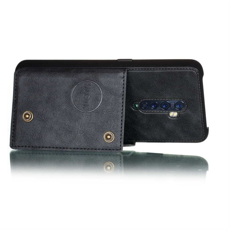 For OPPO Reno2 Shockproof Magnetic PU + TPU Protective Case with Card Slots