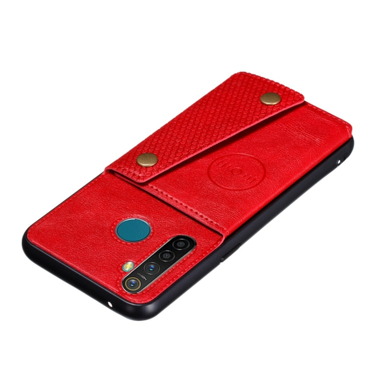 For OPPO Realme 5 Pro Shockproof Magnetic PU + TPU Protective Case with Card Slots