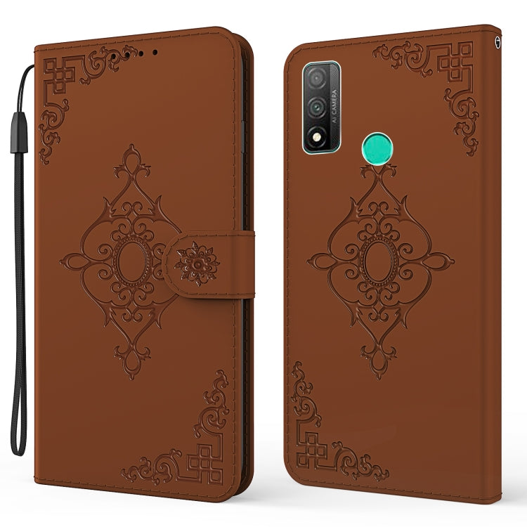 For Huawei P smart 2020 Embossed Fortune Flower Pattern Horizontal Flip Leather Case with Holder & Card Slot & Wallet & Lanyard