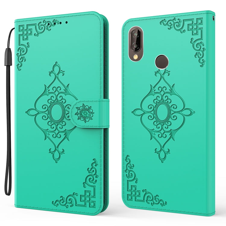 For Huawei P20 Lite Embossed Fortune Flower Pattern Horizontal Flip Leather Case with Holder & Card Slot & Wallet & Lanyard
