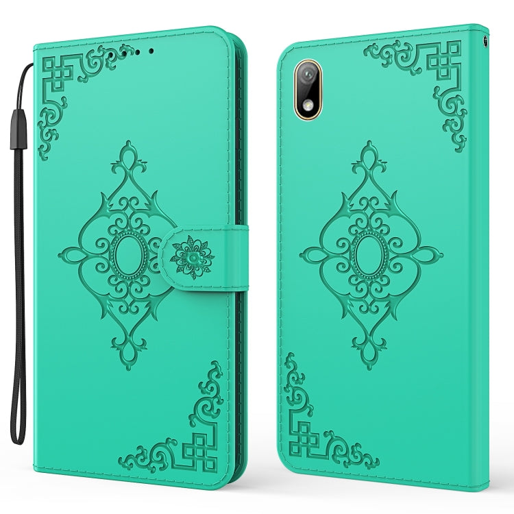 For Huawei Y5 (2019) Embossed Fortune Flower Pattern Horizontal Flip Leather Case with Holder & Card Slot & Wallet & Lanyard