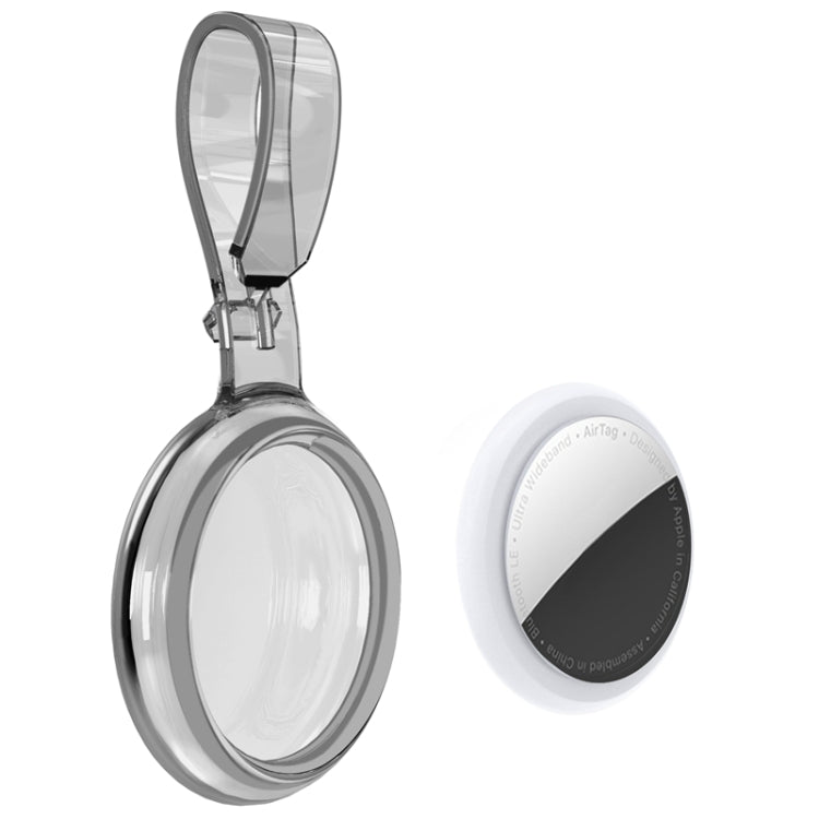 TPU Anti-scratch Shockproof Protective Cover Soft Case with Keychain Ring Loop For AirTag