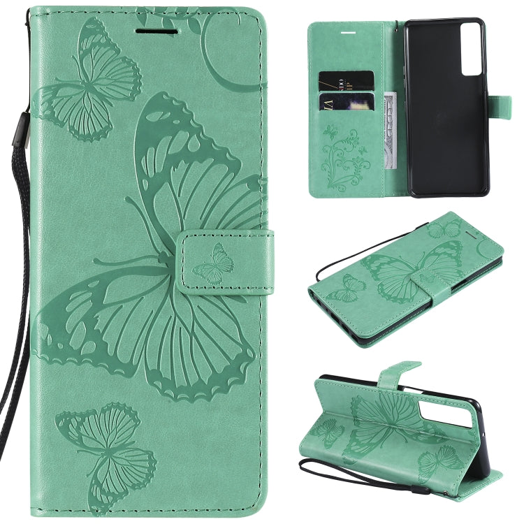 For LG Stylo 7 5G / 4G Pressed Printing Butterfly Pattern Horizontal Flip PU Leather Case with Holder & Card Slots & Wallet & Lanyard