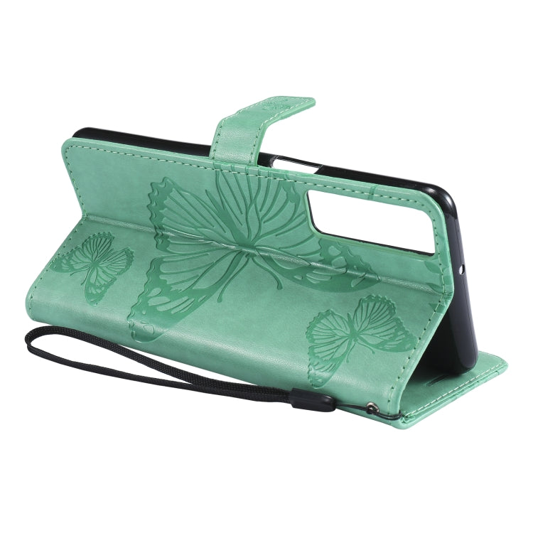 For LG Stylo 7 5G / 4G Pressed Printing Butterfly Pattern Horizontal Flip PU Leather Case with Holder & Card Slots & Wallet & Lanyard
