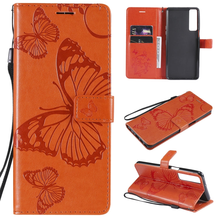 For LG Stylo 7 5G / 4G Pressed Printing Butterfly Pattern Horizontal Flip PU Leather Case with Holder & Card Slots & Wallet & Lanyard