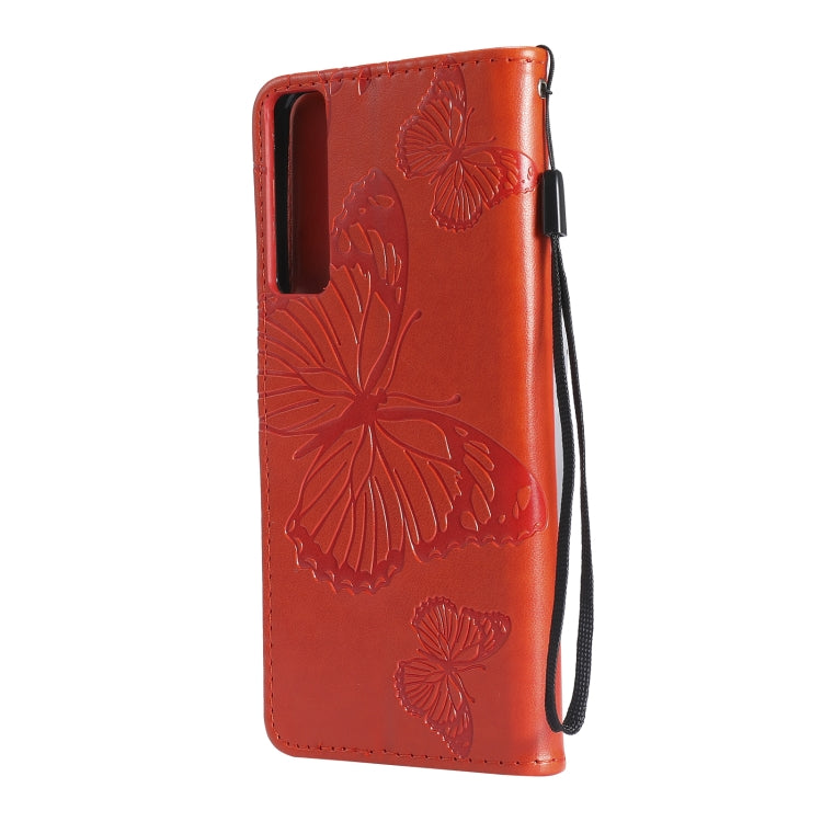 For LG Stylo 7 5G / 4G Pressed Printing Butterfly Pattern Horizontal Flip PU Leather Case with Holder & Card Slots & Wallet & Lanyard