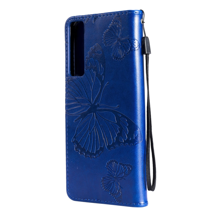 For LG Stylo 7 5G / 4G Pressed Printing Butterfly Pattern Horizontal Flip PU Leather Case with Holder & Card Slots & Wallet & Lanyard
