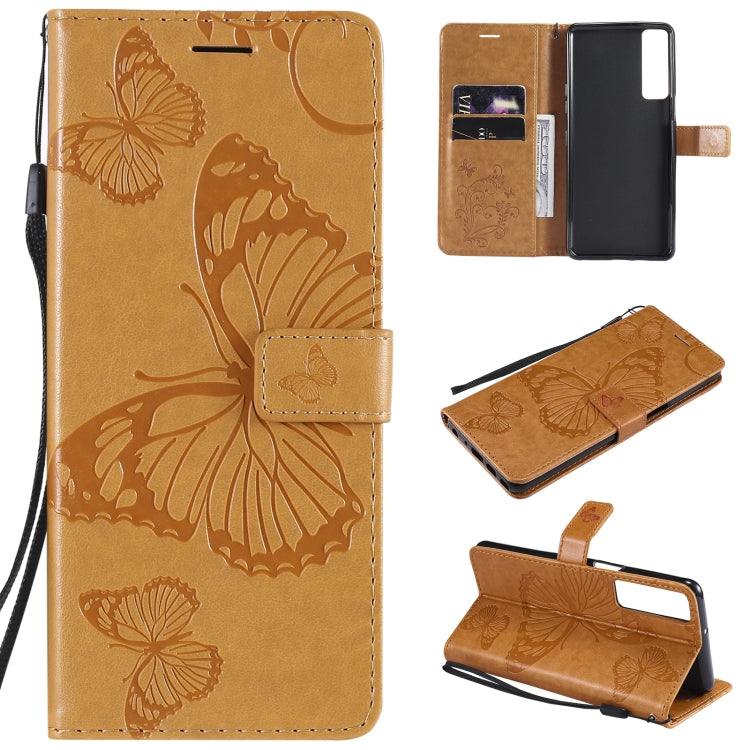 For LG Stylo 7 5G / 4G Pressed Printing Butterfly Pattern Horizontal Flip PU Leather Case with Holder & Card Slots & Wallet & Lanyard