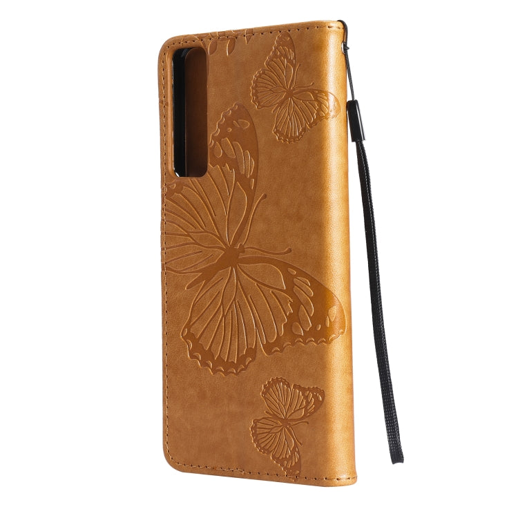 For LG Stylo 7 5G / 4G Pressed Printing Butterfly Pattern Horizontal Flip PU Leather Case with Holder & Card Slots & Wallet & Lanyard