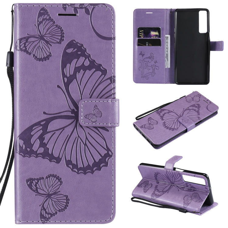 For LG Stylo 7 5G / 4G Pressed Printing Butterfly Pattern Horizontal Flip PU Leather Case with Holder & Card Slots & Wallet & Lanyard