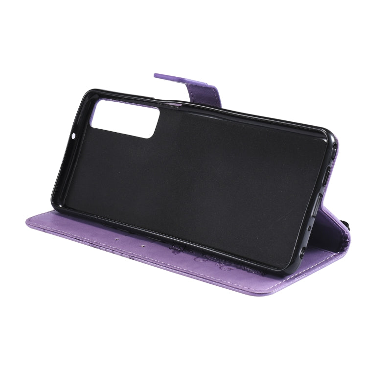 For LG Stylo 7 5G / 4G Pressed Printing Butterfly Pattern Horizontal Flip PU Leather Case with Holder & Card Slots & Wallet & Lanyard