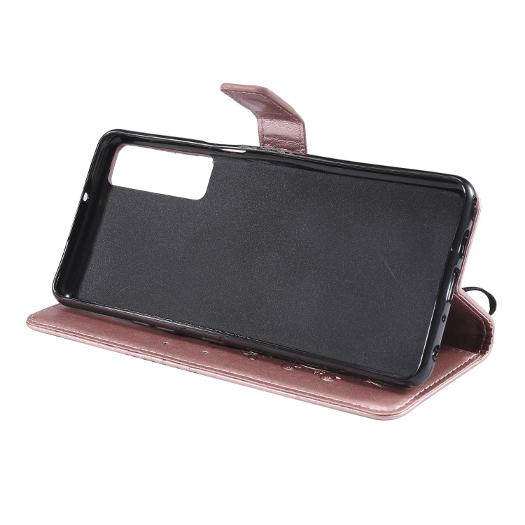 For LG Stylo 7 5G / 4G Pressed Printing Butterfly Pattern Horizontal Flip PU Leather Case with Holder & Card Slots & Wallet & Lanyard