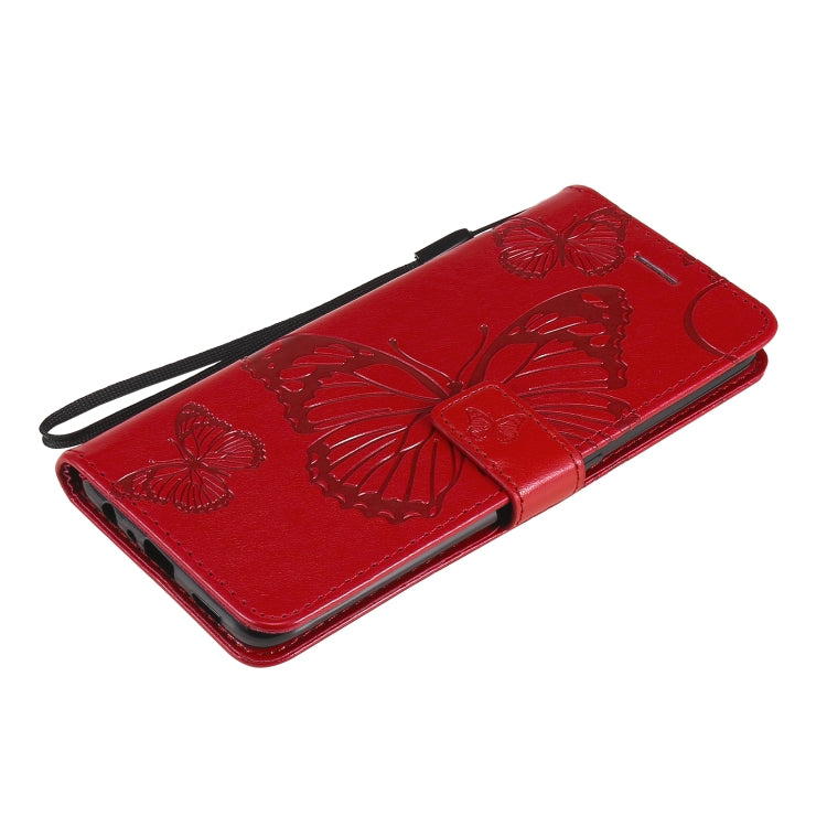 For OPPO A74 4G / F19 4G Pressed Printing Butterfly Pattern Horizontal Flip PU Leather Case with Holder & Card Slots & Wallet & Lanyard