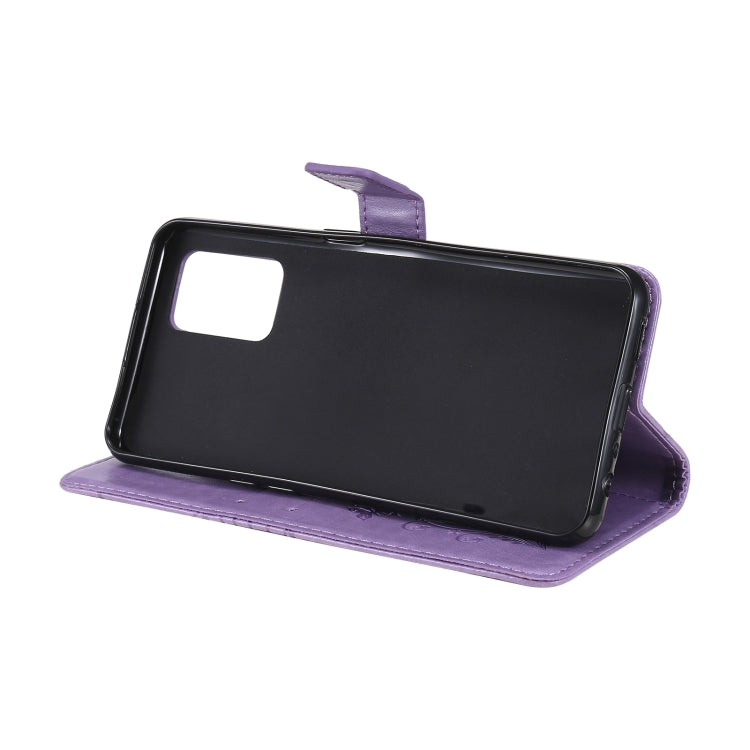 For OPPO A74 4G / F19 4G Pressed Printing Butterfly Pattern Horizontal Flip PU Leather Case with Holder & Card Slots & Wallet & Lanyard