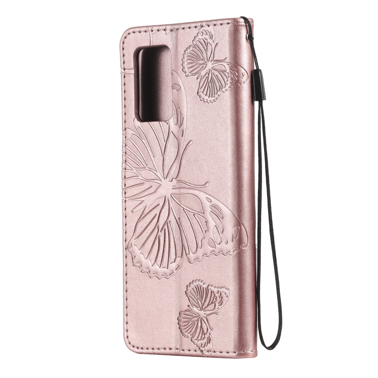 For OPPO A74 4G / F19 4G Pressed Printing Butterfly Pattern Horizontal Flip PU Leather Case with Holder & Card Slots & Wallet & Lanyard